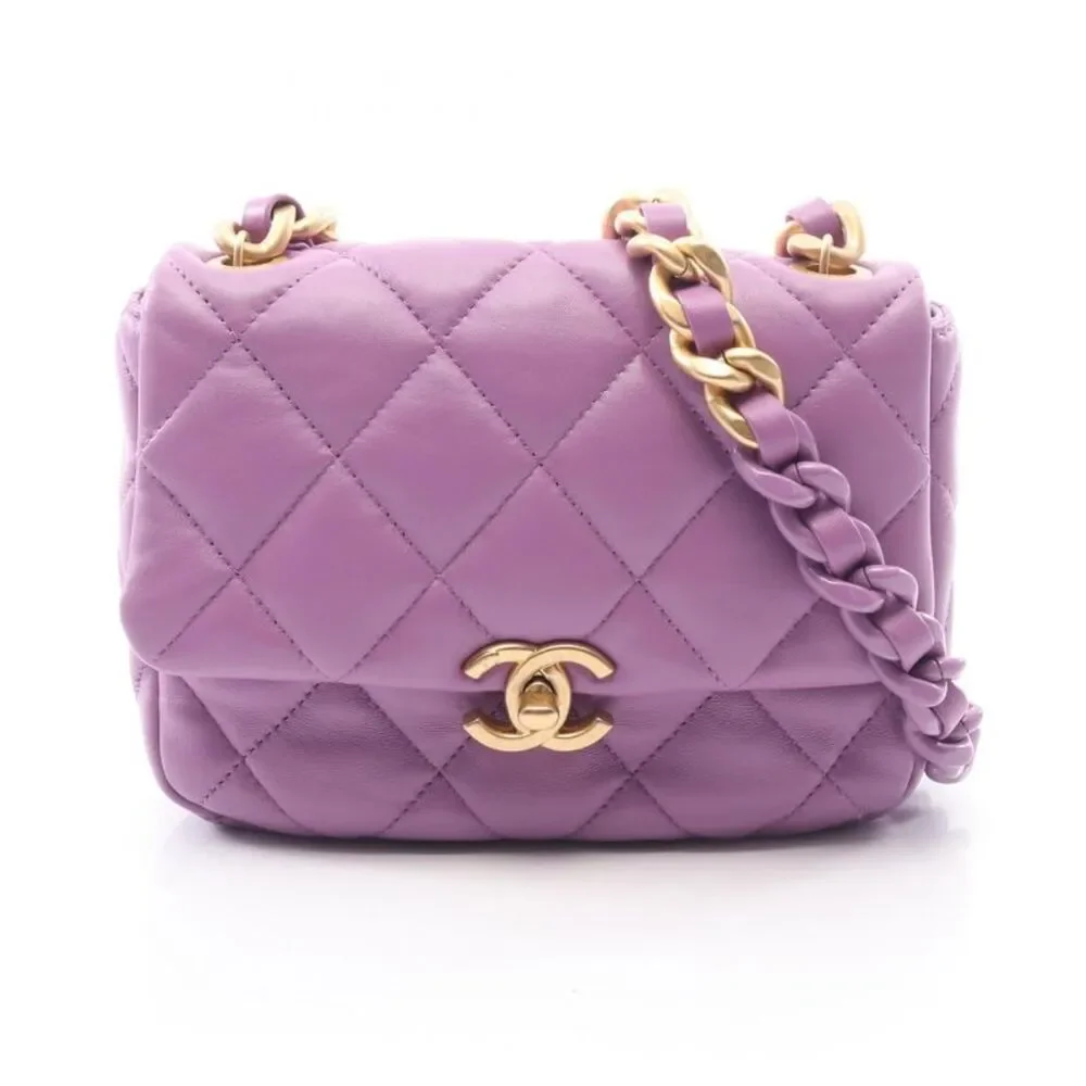 CHANEL Mini Matelasse Lambskin Shoulder Bag
